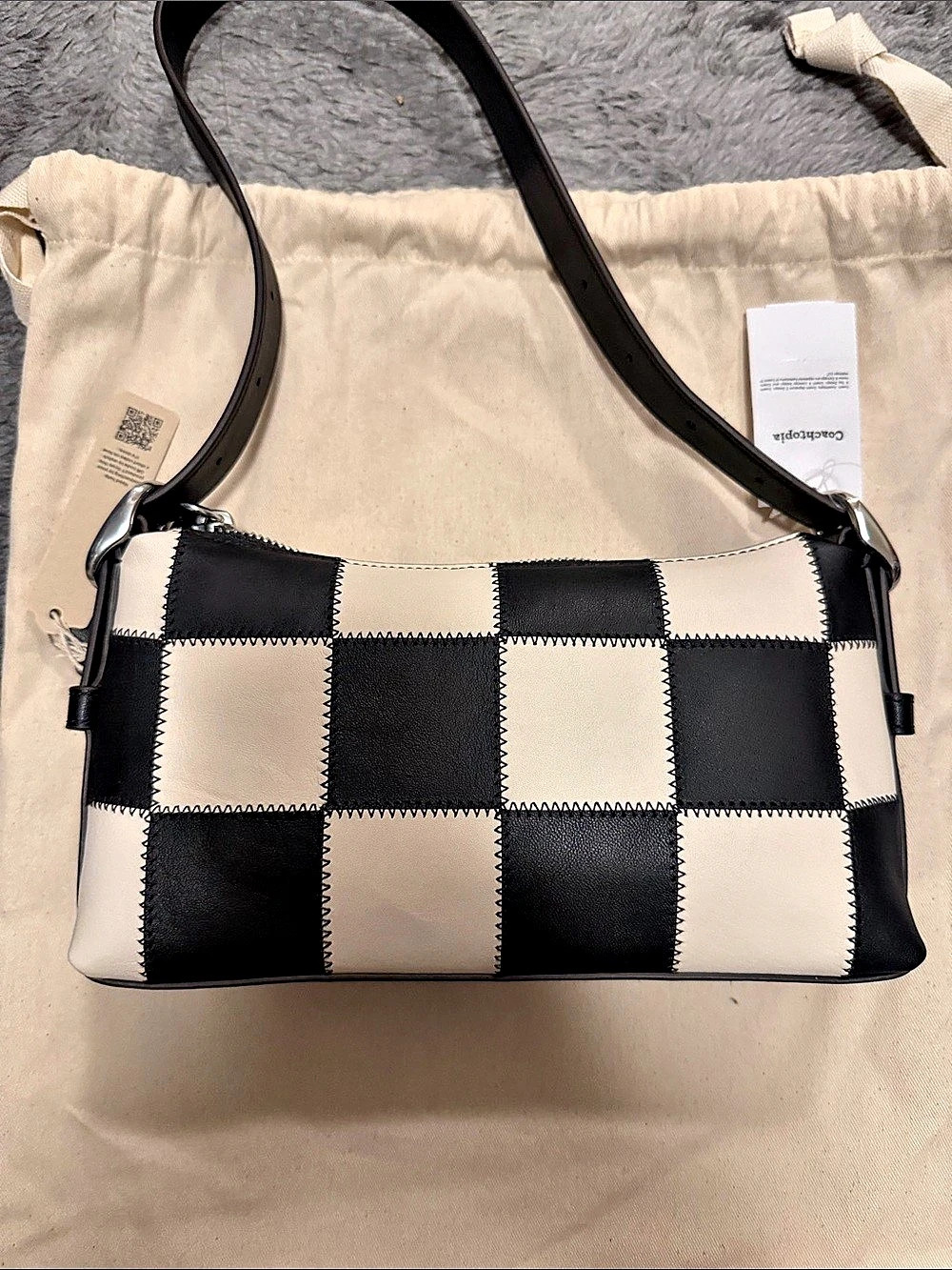 Coachtopia Alterego Checkerboard Shoulder Bag NWT